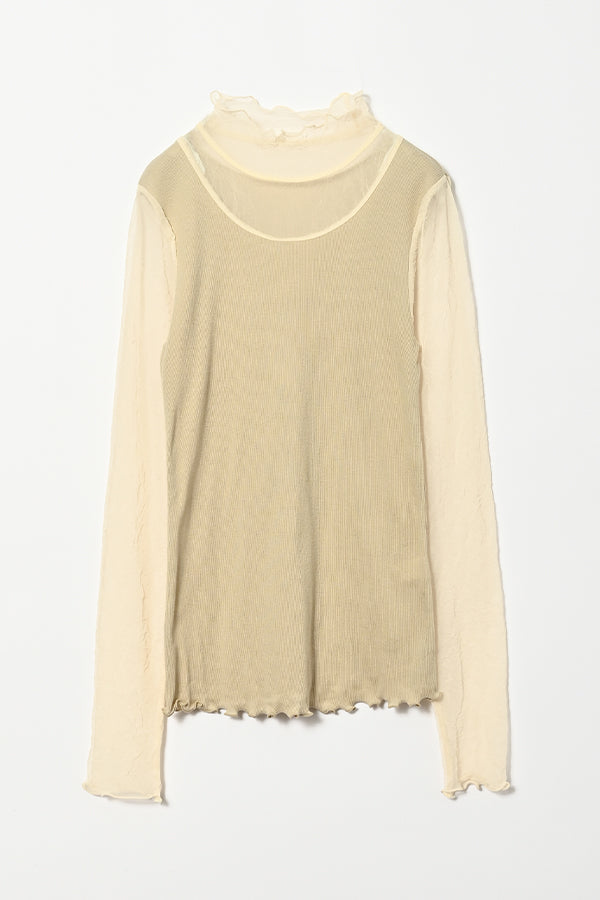 Mesh High Neck Pullover