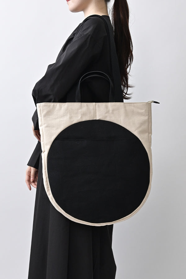 Round Motif Two-Tone 2-Way Bag