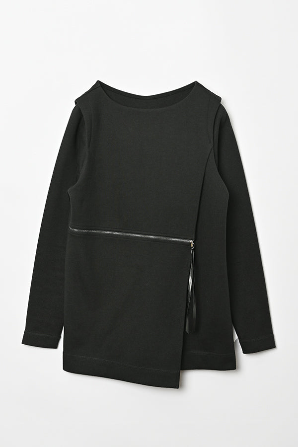 Front Zip Paneled Pullover