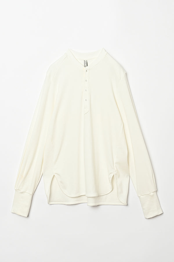 Henley Neck Round Hem Pullover