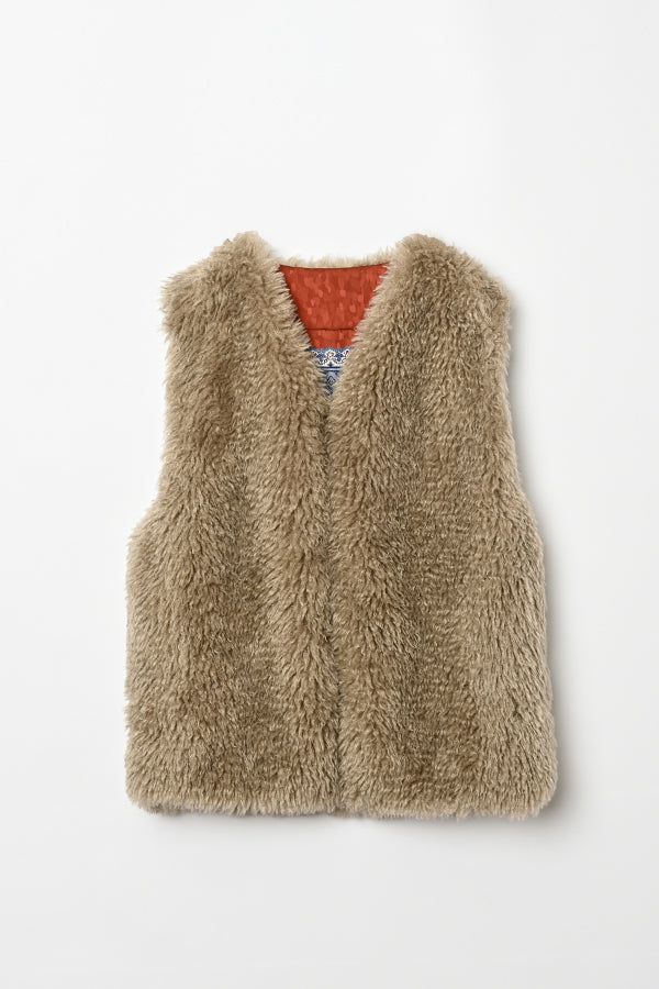 Fur Print Vest