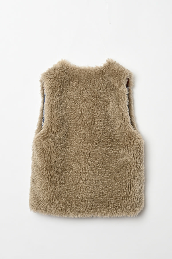Fur Print Vest