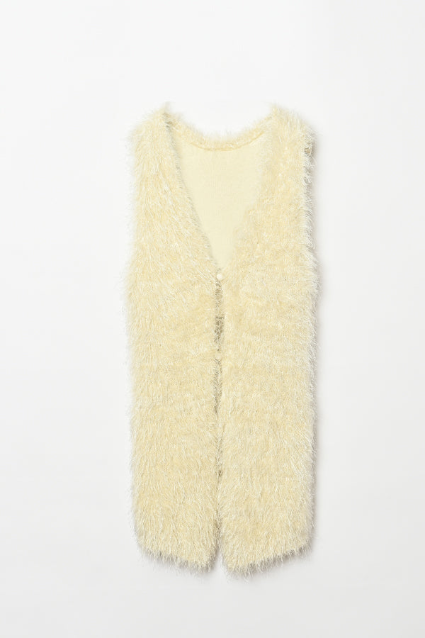 4-Way Knit Fur Vest