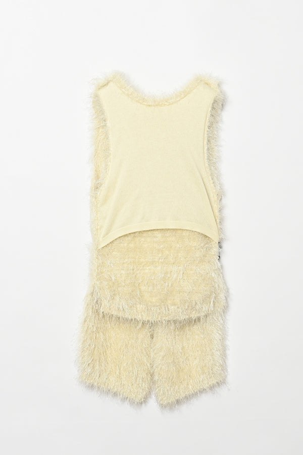 4-Way Knit Fur Vest