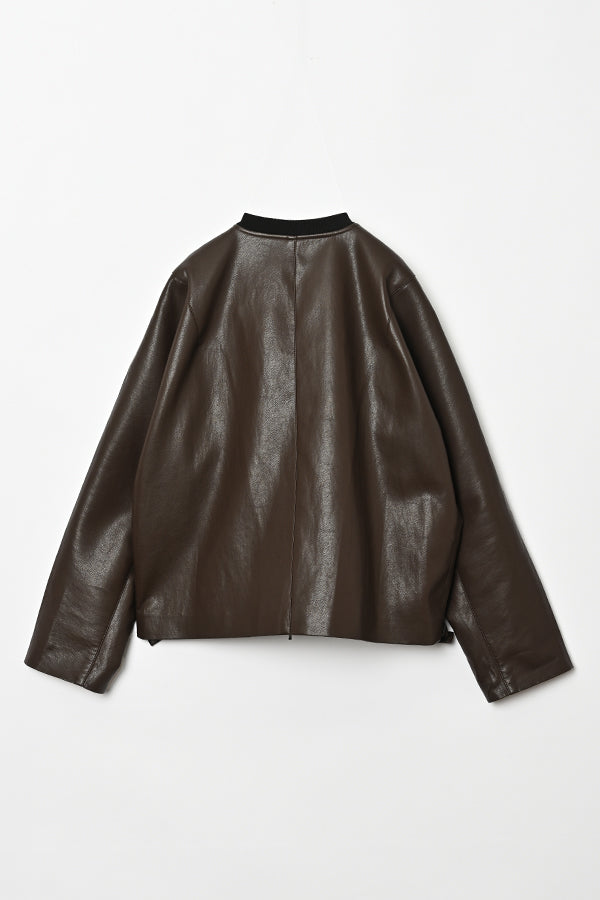 Eco Leather Gusset Sleeve Jacket