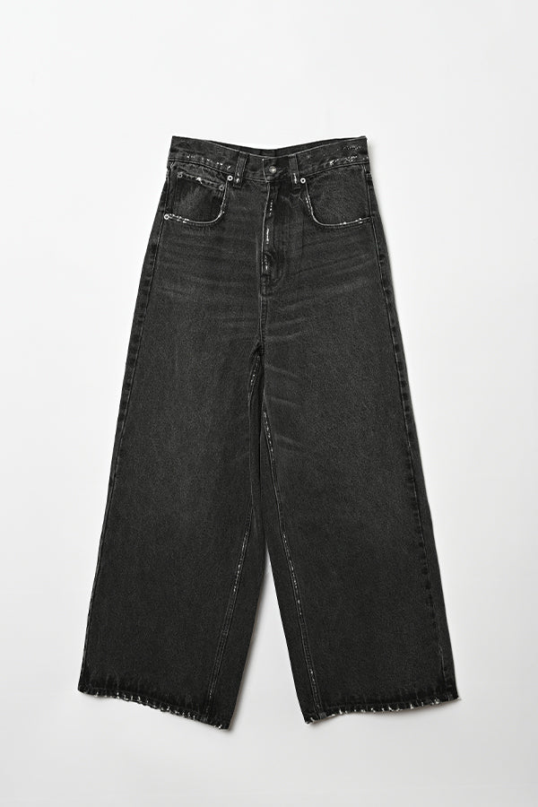 Wide-Leg Denim Trousers