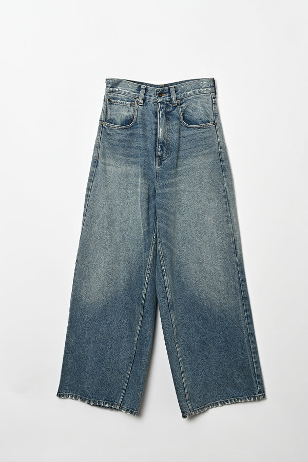 Wide-Leg Denim Trousers