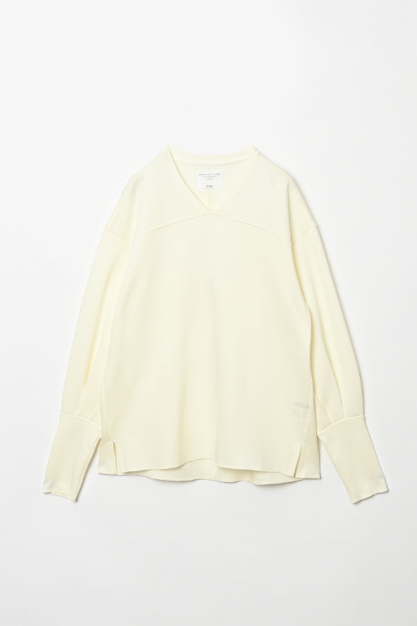 Ponte V-Neck Pullover