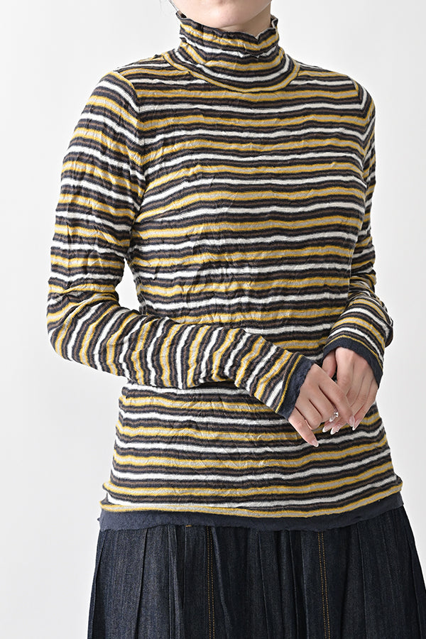 Crinkled Stripe Pullover