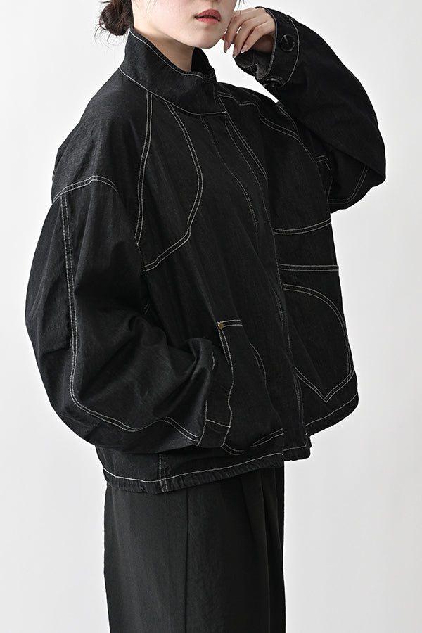 Curve Patch Denim Jacket