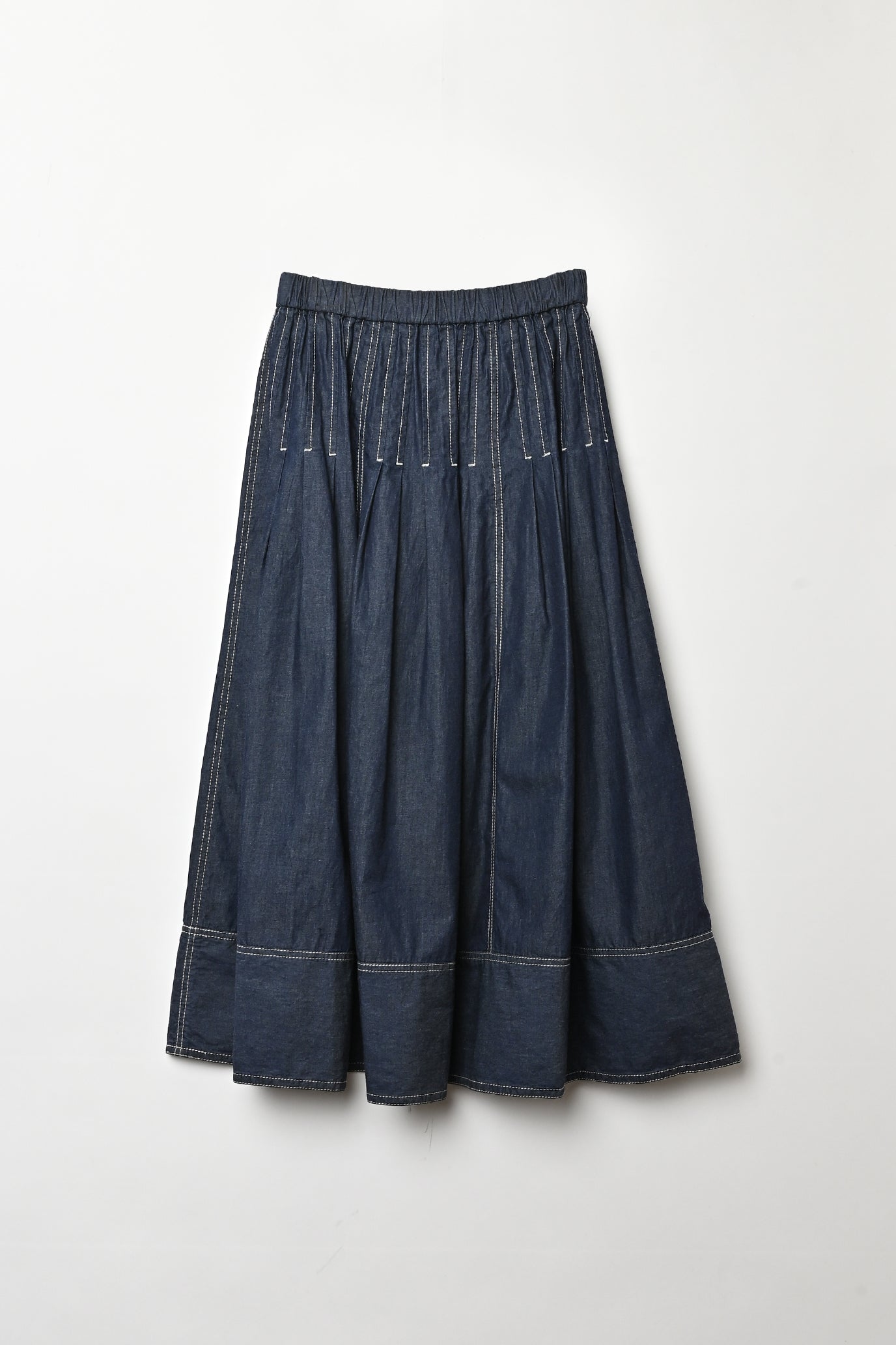 Denim Tuck Skirt