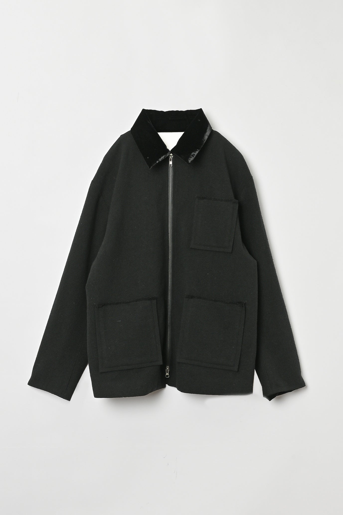 Wool-Cotton Tweed 3-Pocket Jacket