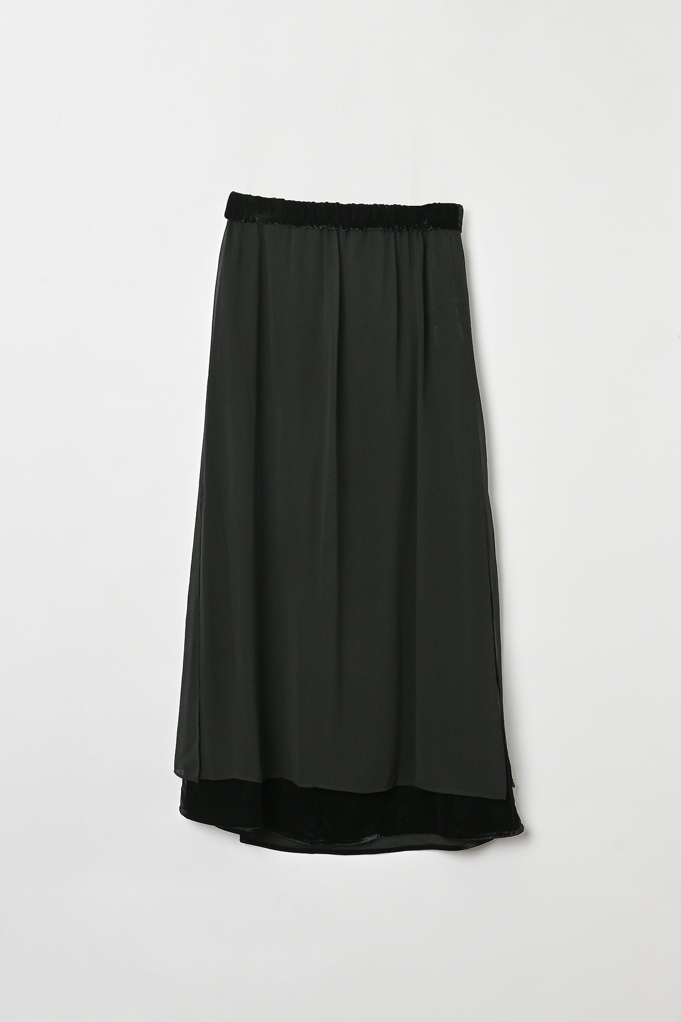Velvet & Sheer Combo Skirt