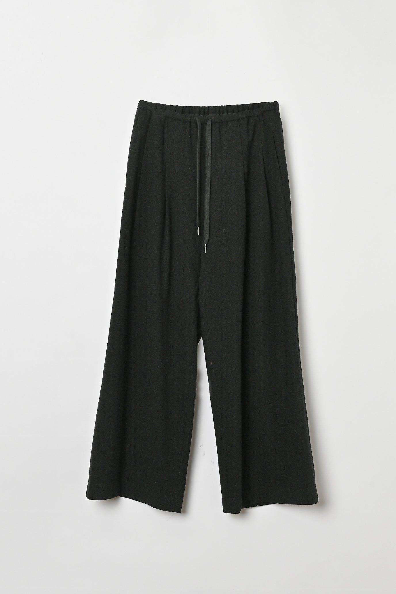 Wool-Cotton Tweed Double-Tuck Pants