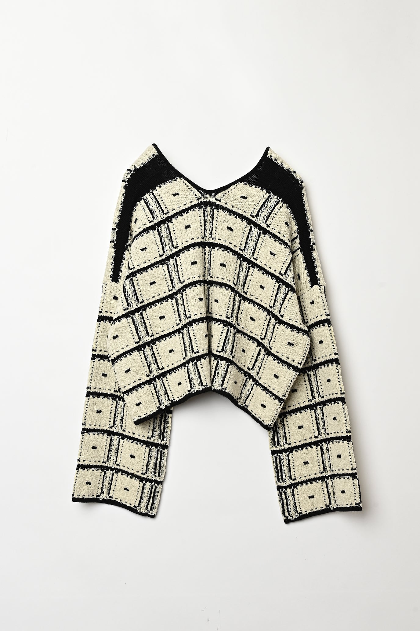 Reversible Geometric Drop Cardigan