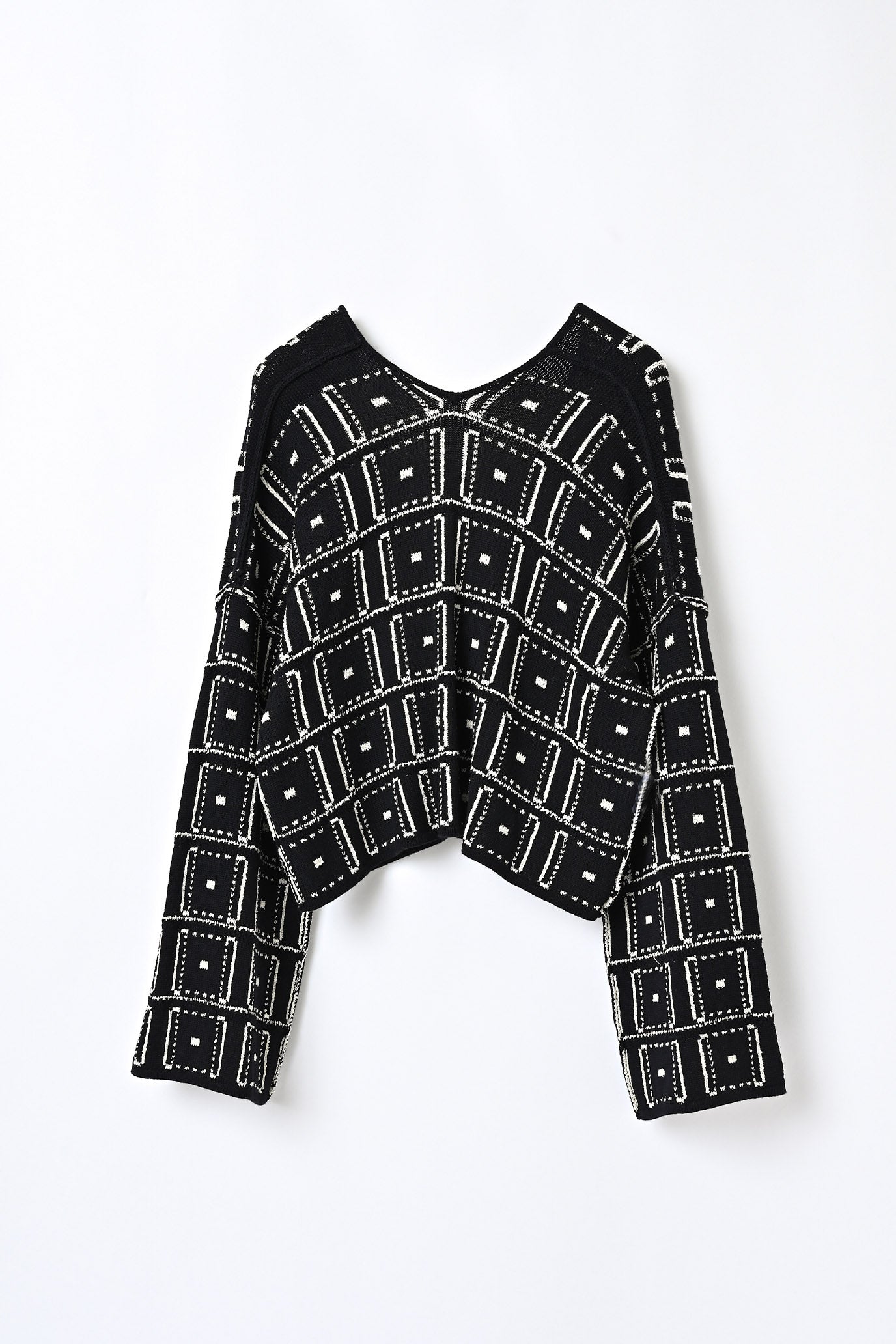 Reversible Geometric Drop Cardigan