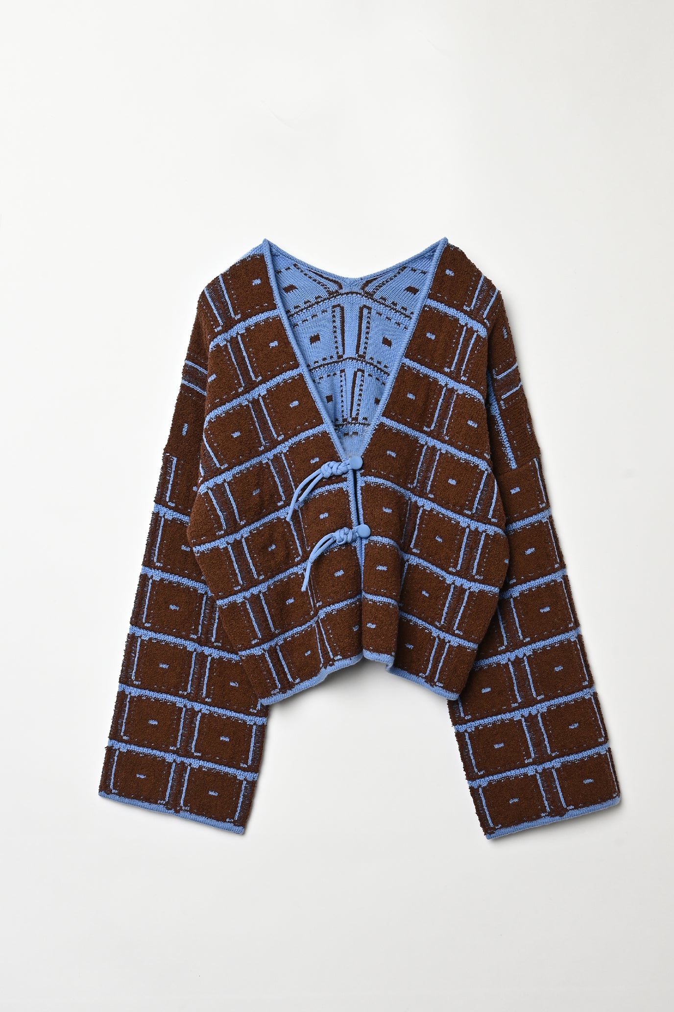 Reversible Geometric Drop Cardigan