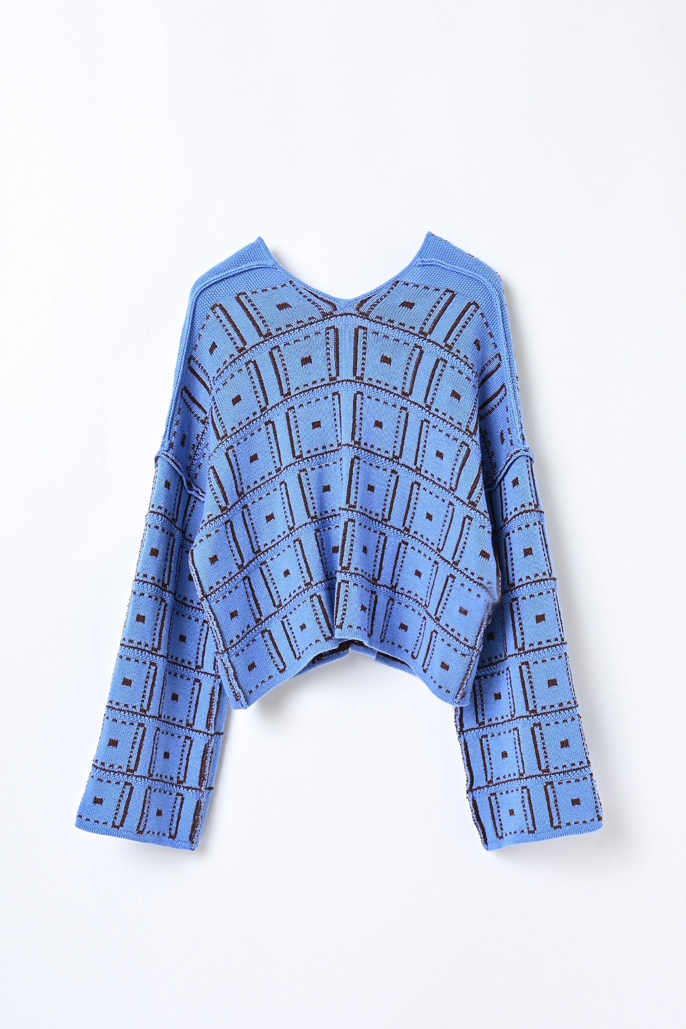 Reversible Geometric Drop Cardigan