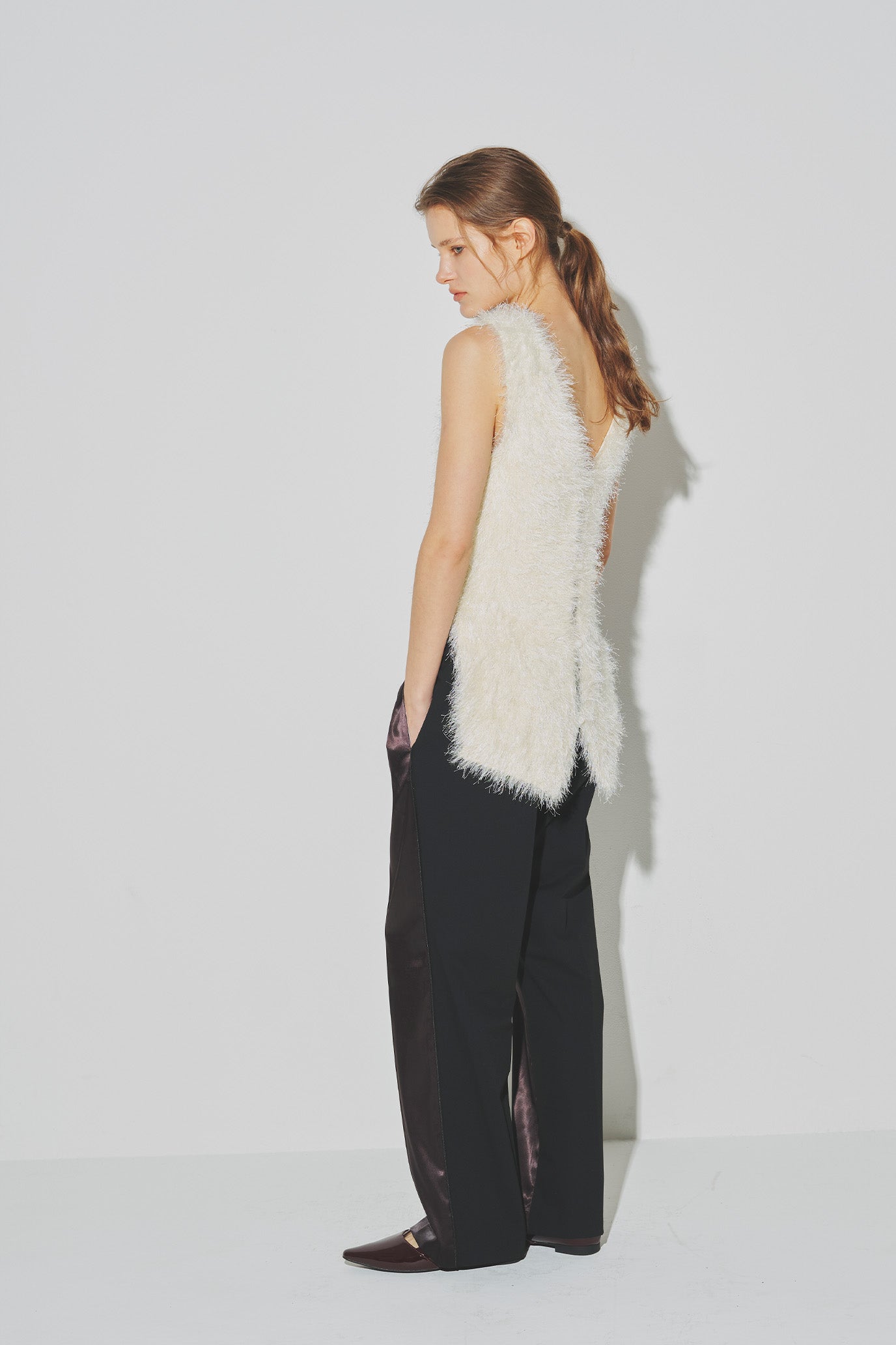 4-Way Knit Fur Vest