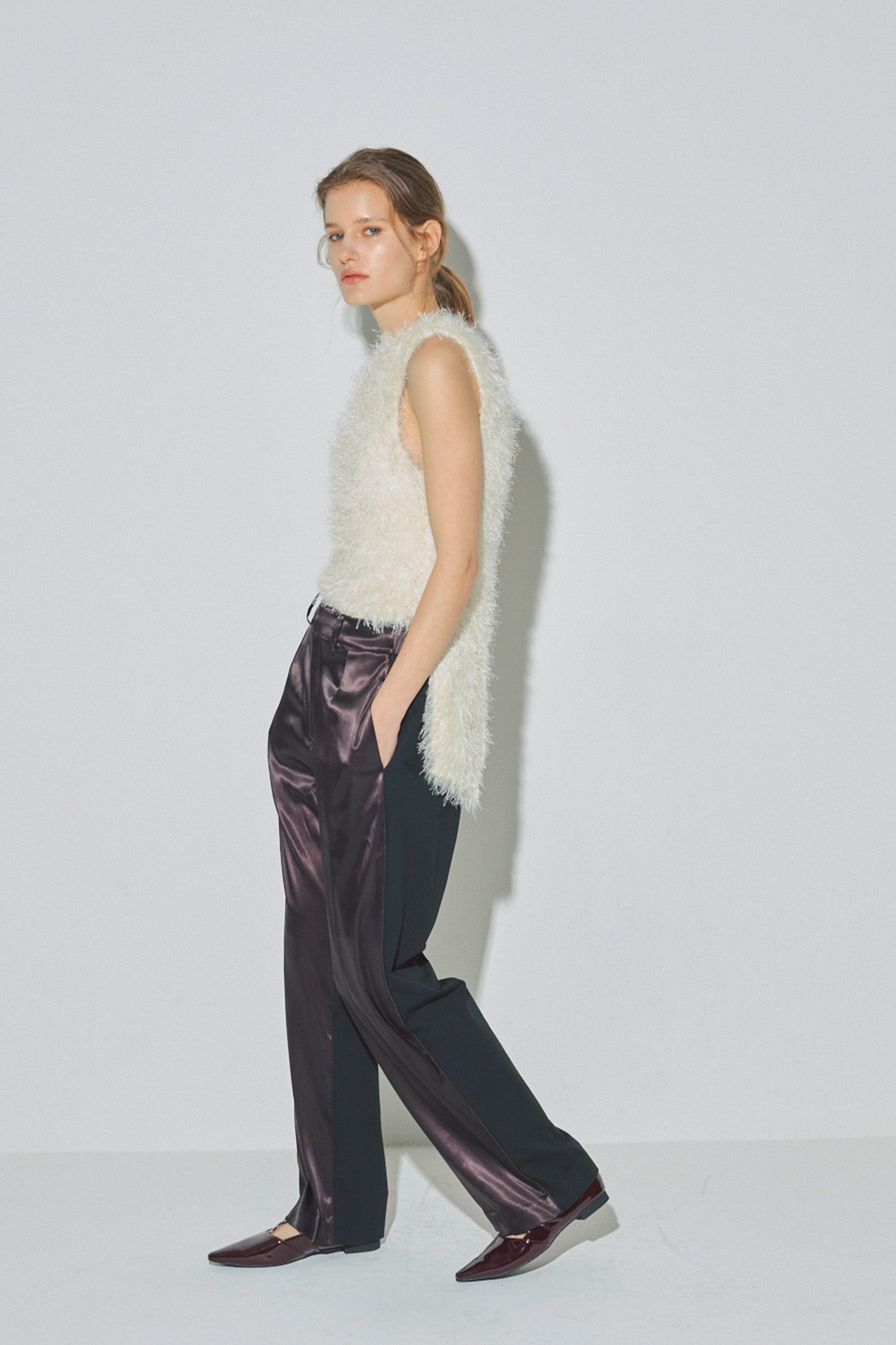 4-Way Knit Fur Vest
