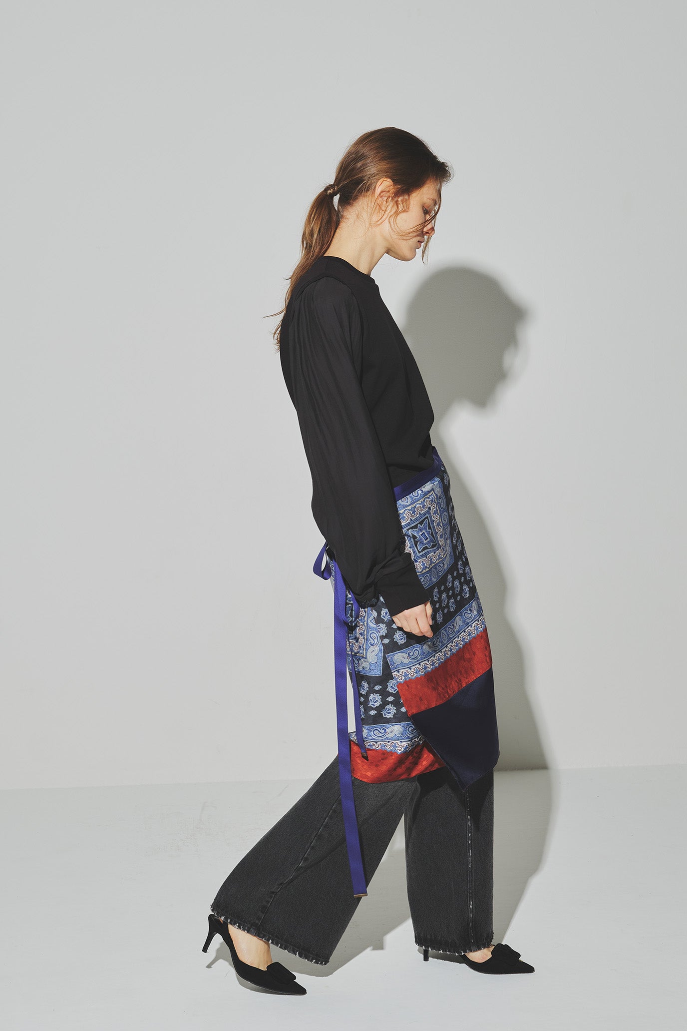 Vintage Scarf Print Skirt