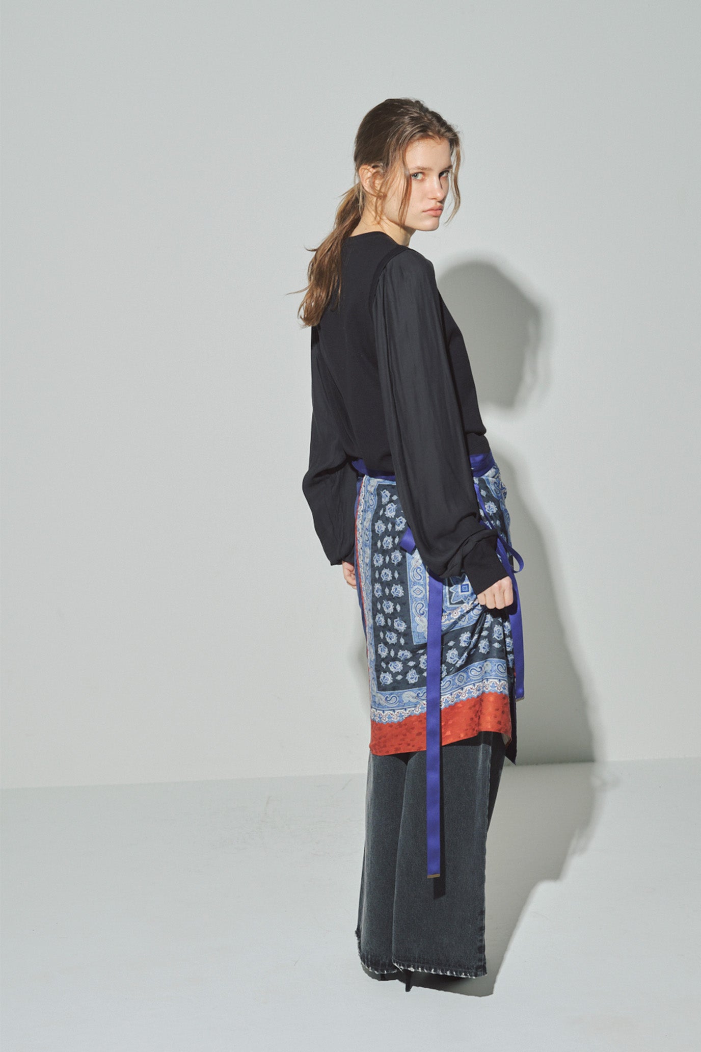 Vintage Scarf Print Skirt