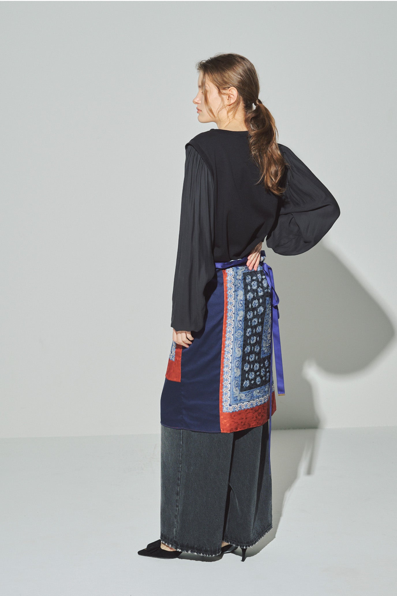 Vintage Scarf Print Skirt