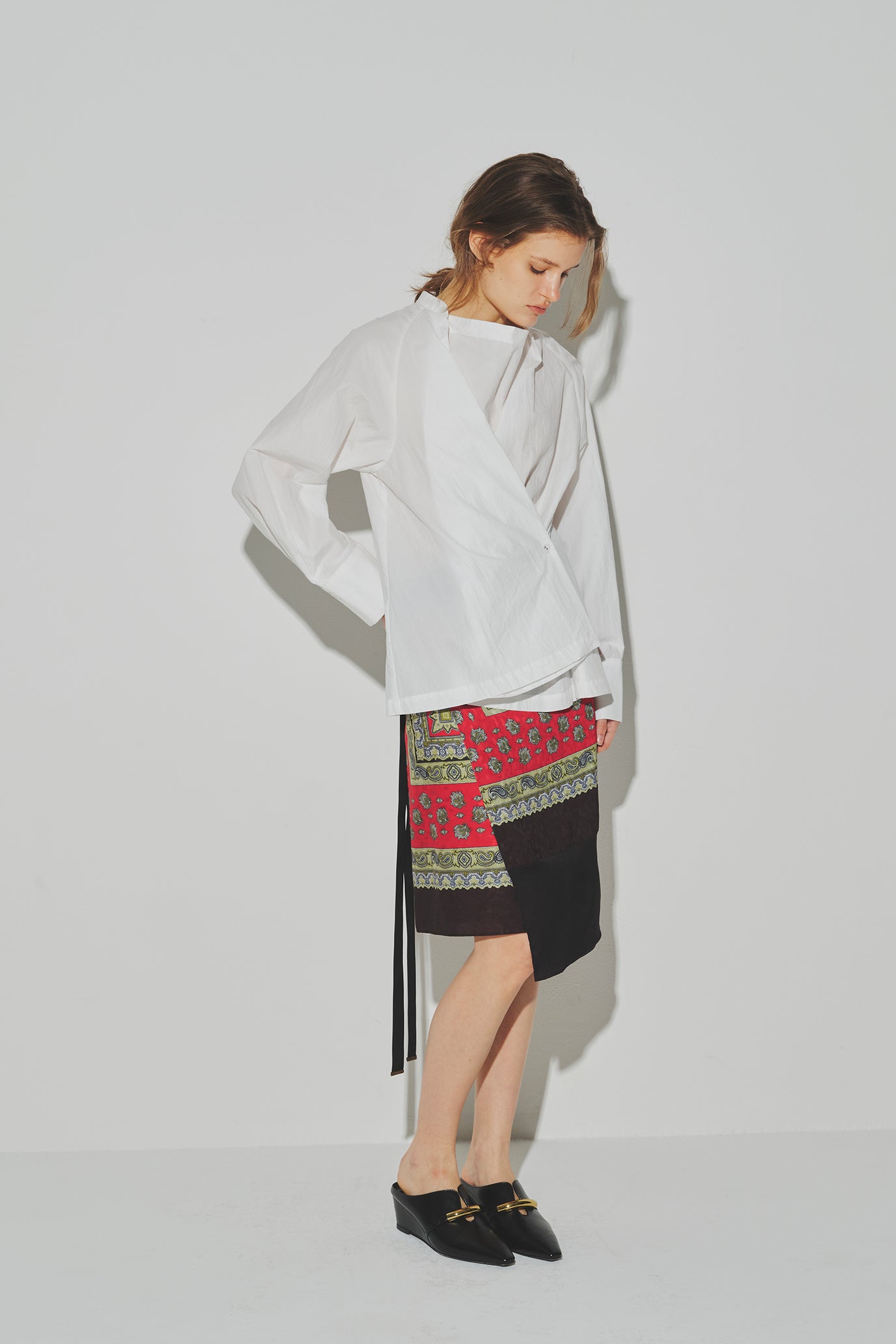 Vintage Scarf Print Skirt