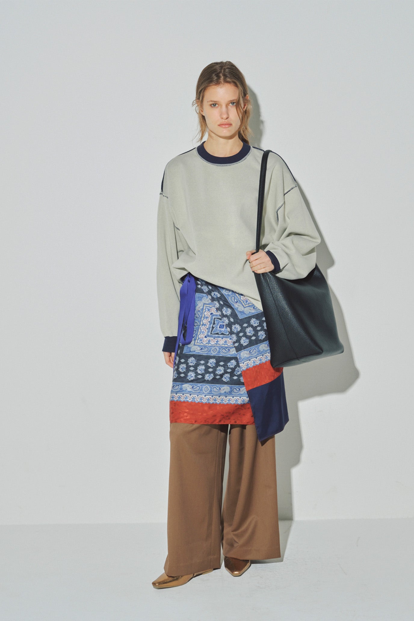 Vintage Scarf Print Skirt