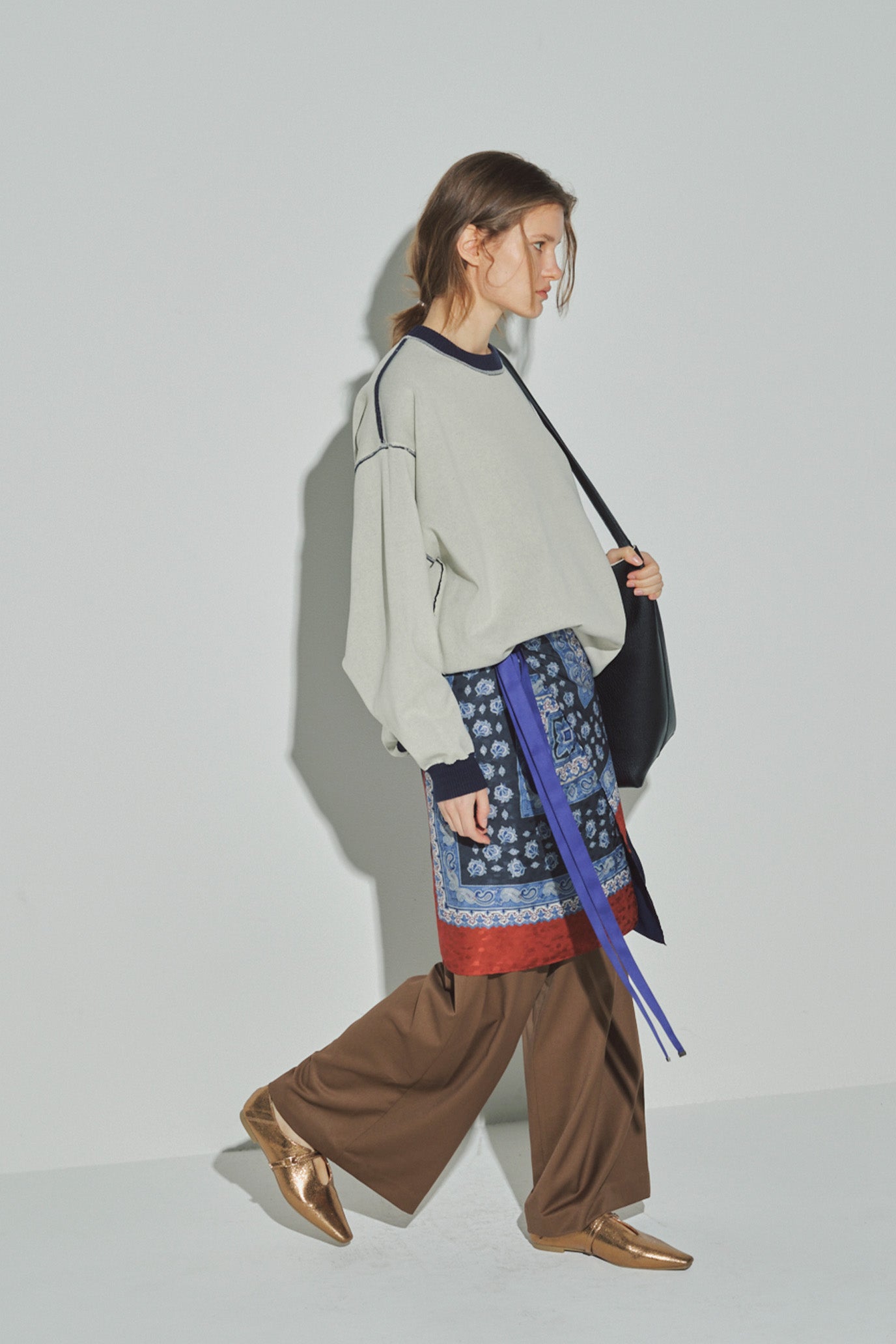 Vintage Scarf Print Skirt