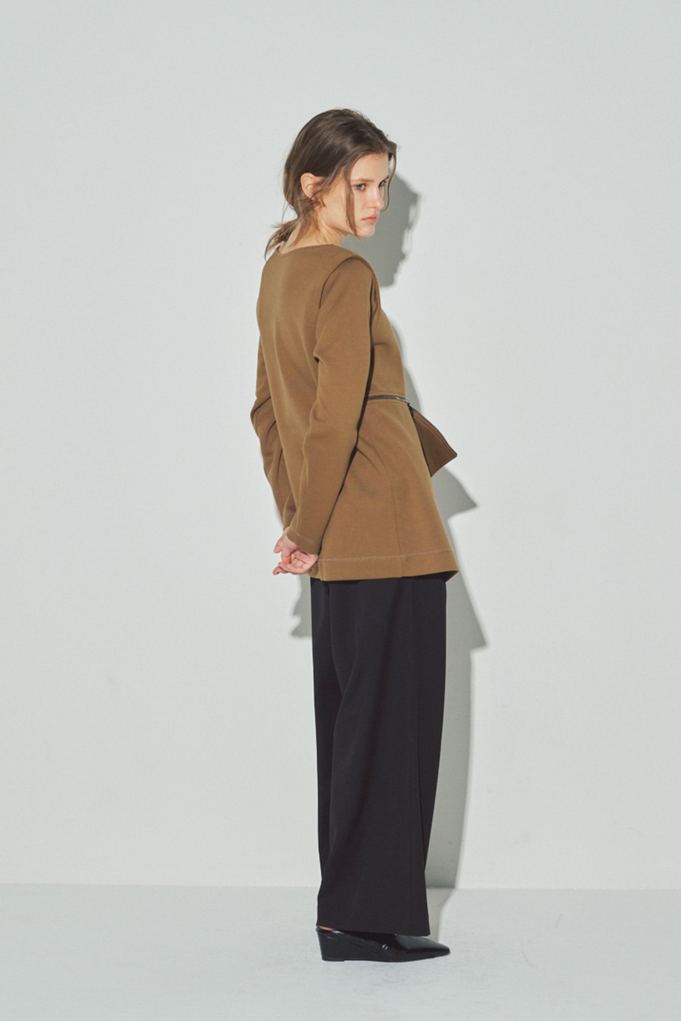 Front Zip Paneled Pullover