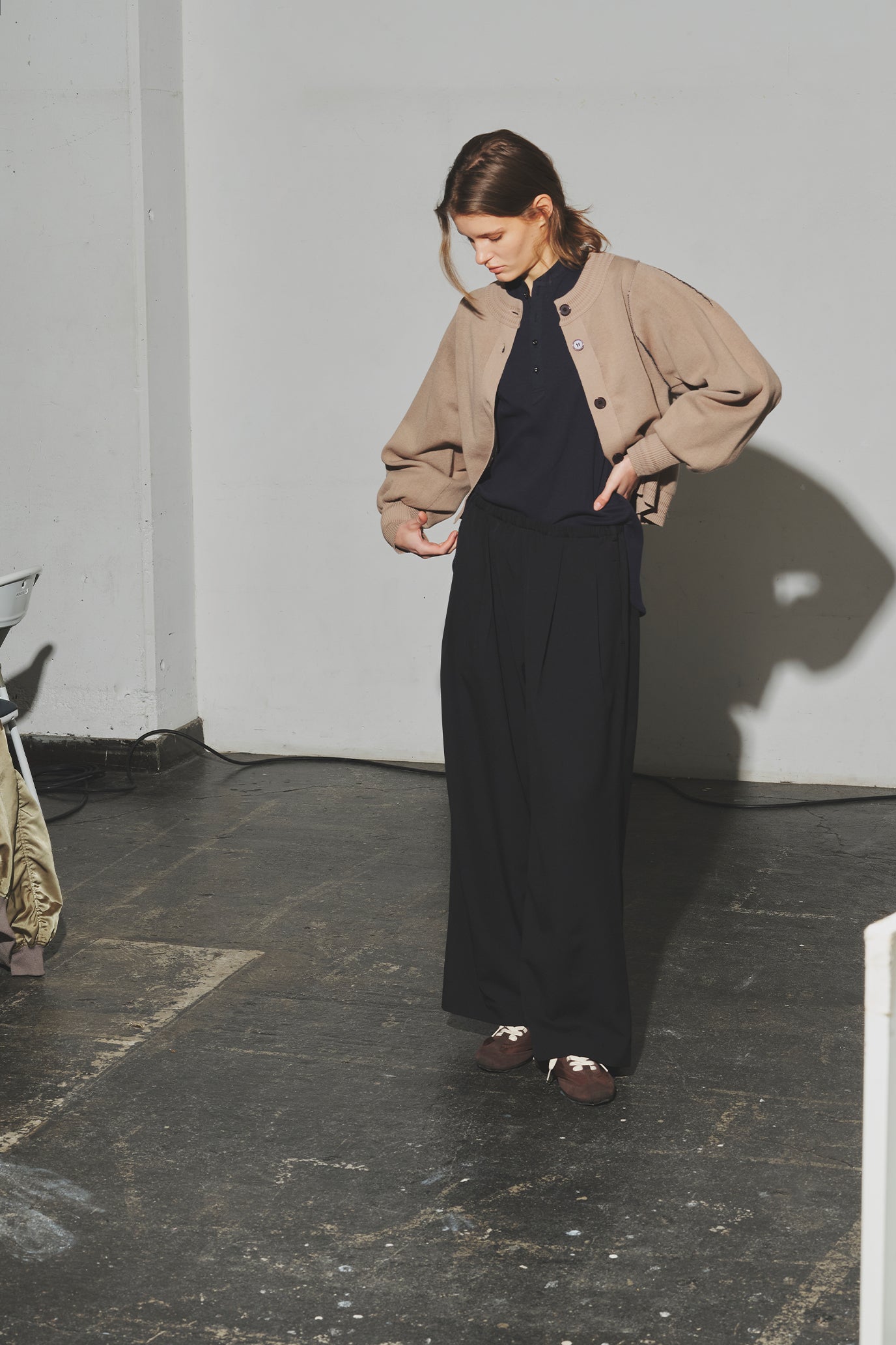 Henley Neck Round Hem Pullover