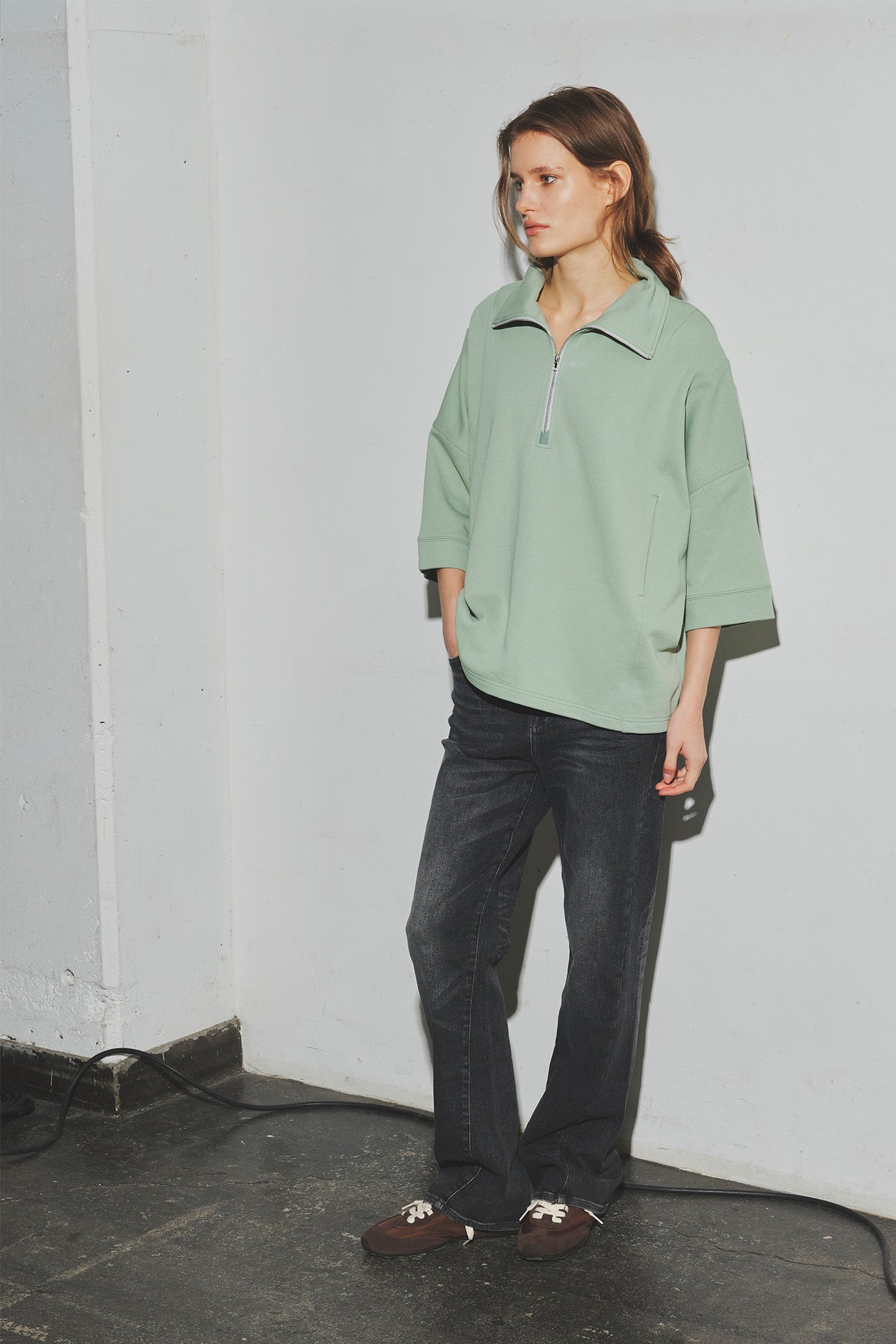 French Terry Zip Pullover