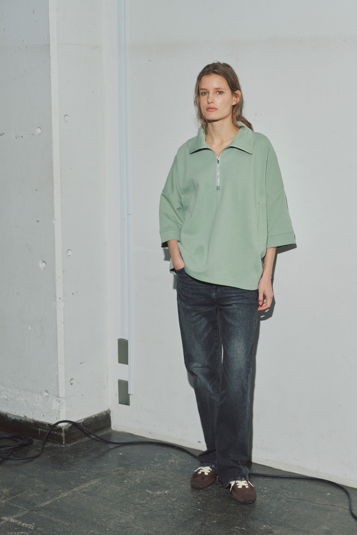 French Terry Zip Pullover