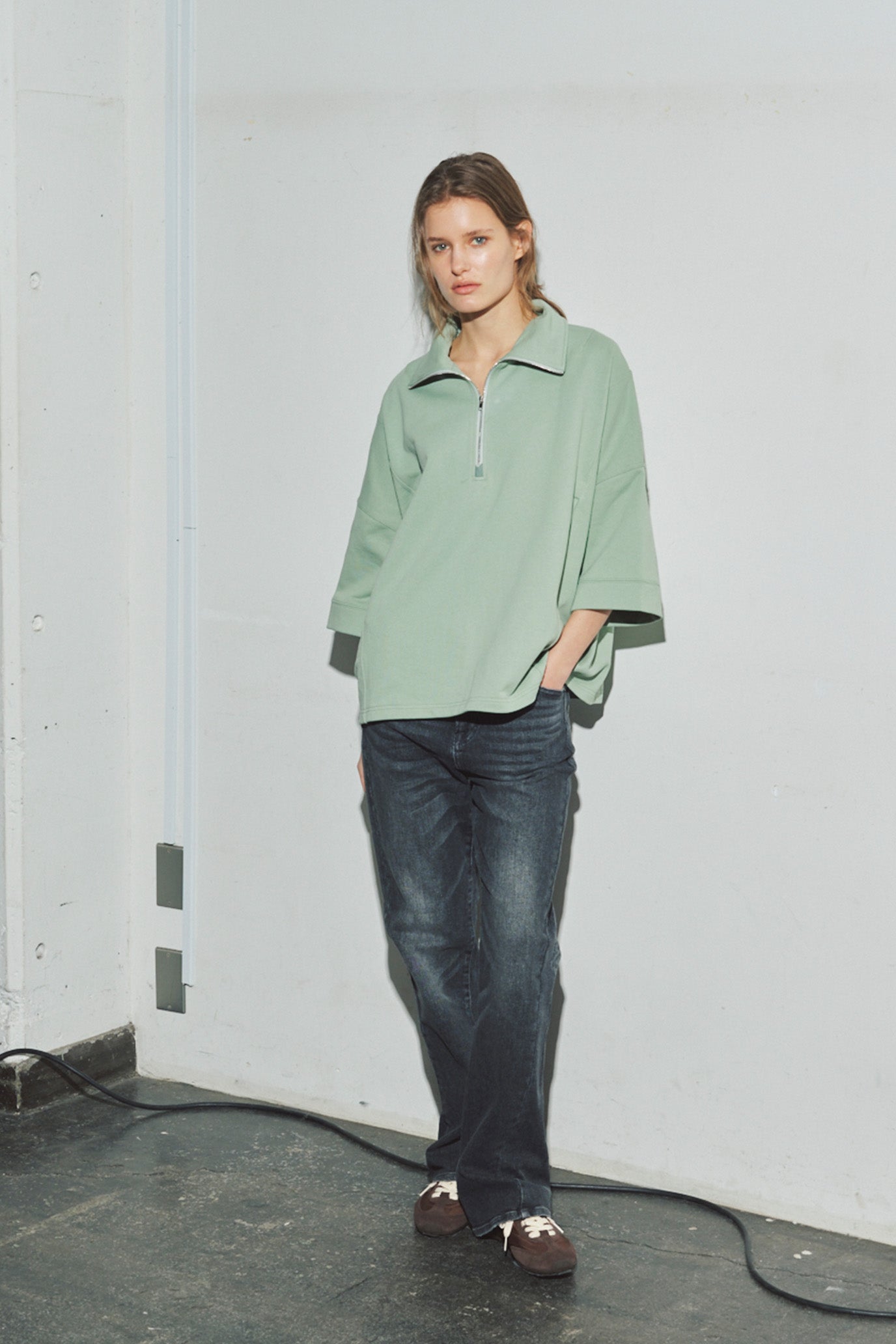 French Terry Zip Pullover