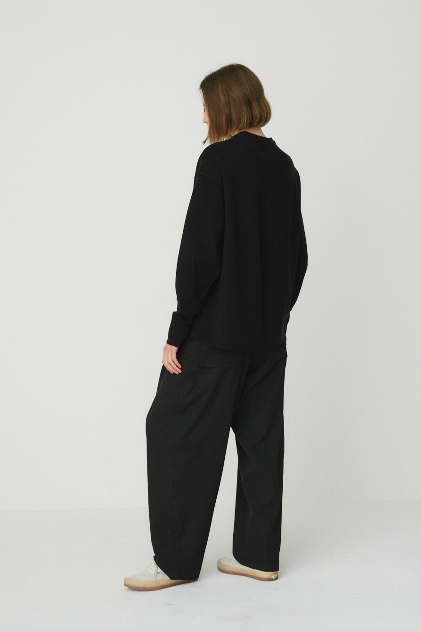 Ponte V-Neck Pullover