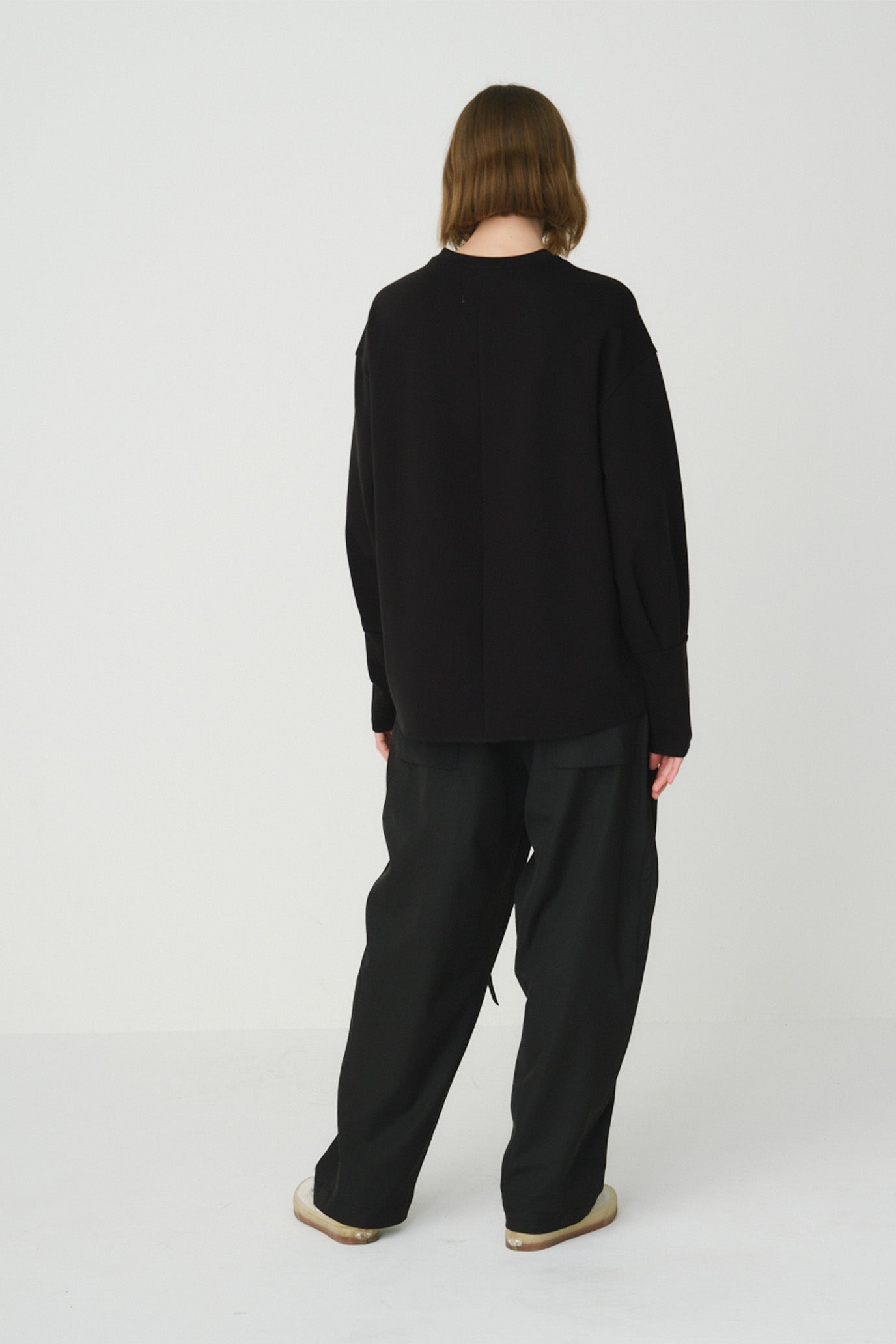 Ponte V-Neck Pullover