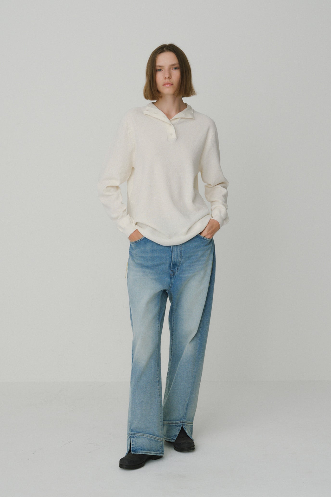 Henley Neck Sweater