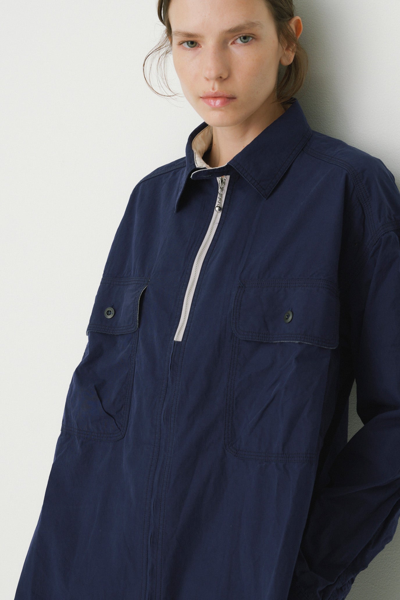 Round Yoke Long Shirt
