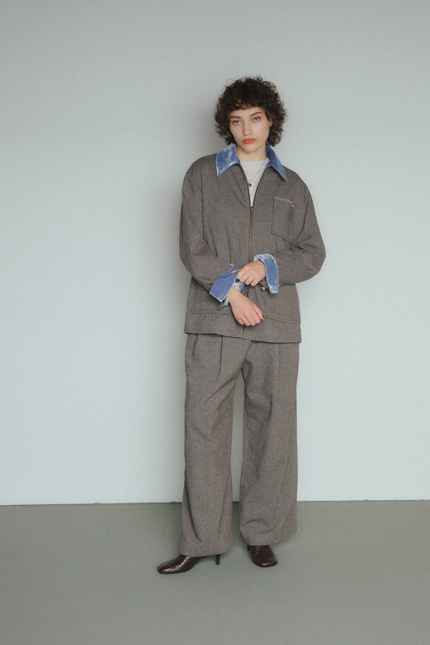 Wool-Cotton Tweed 3-Pocket Jacket
