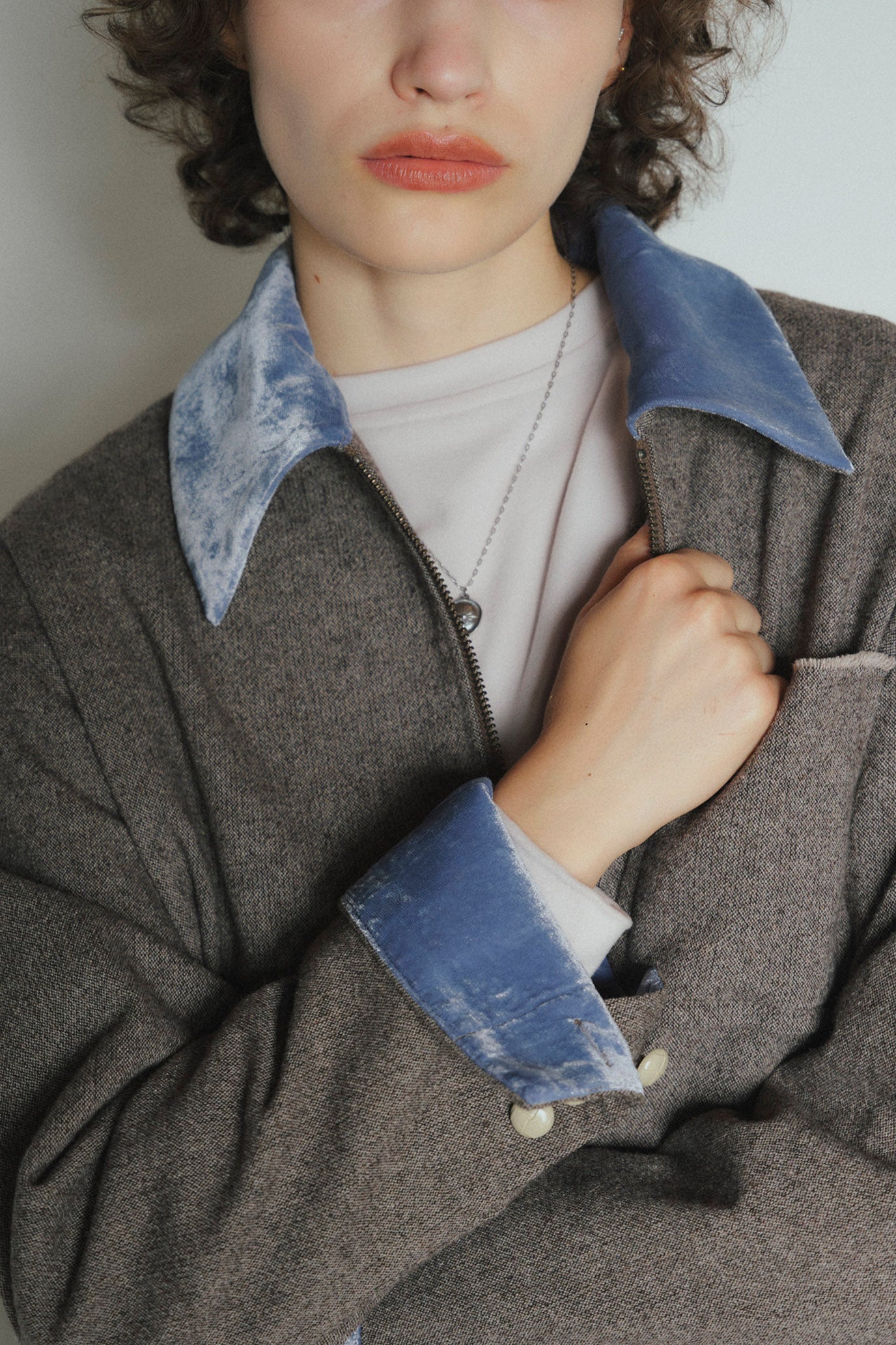 Wool-Cotton Tweed 3-Pocket Jacket