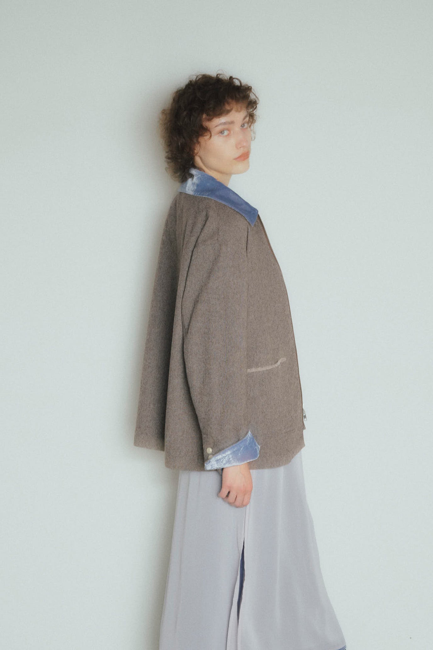 Wool-Cotton Tweed 3-Pocket Jacket