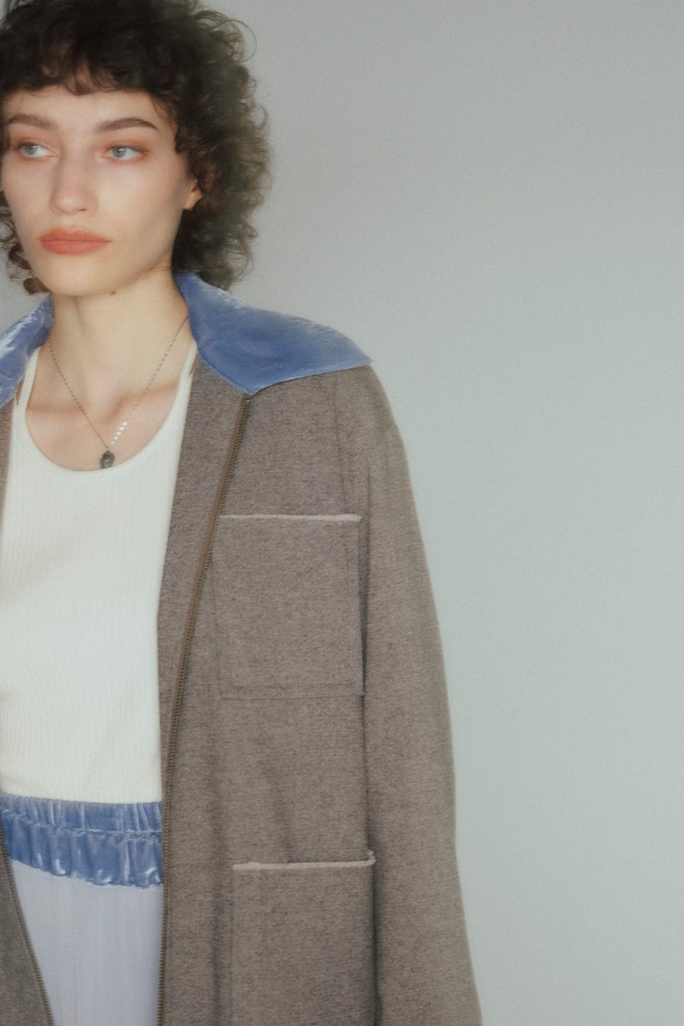 Wool-Cotton Tweed 3-Pocket Jacket