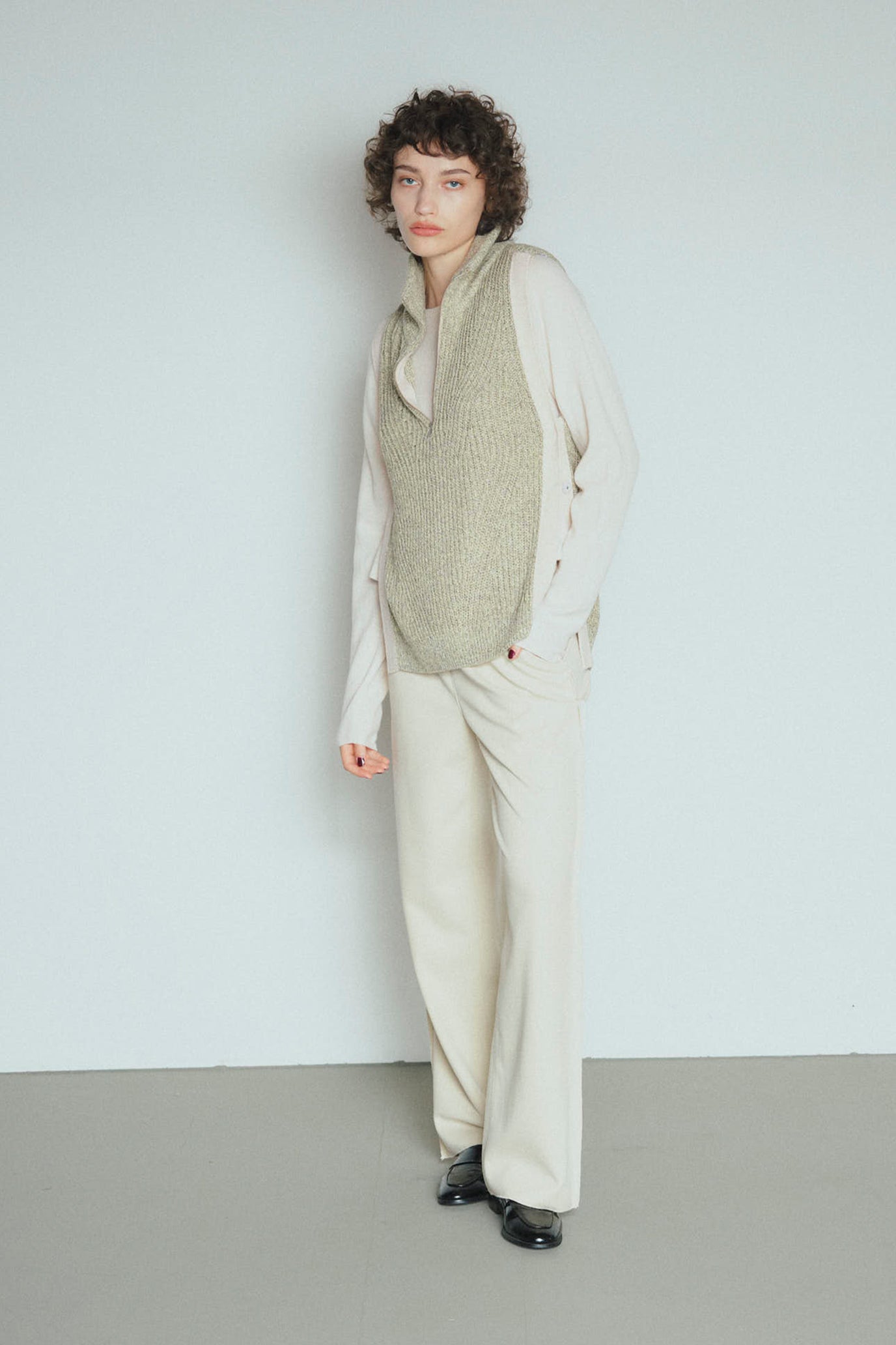 Tweed-Look Stretch Pants