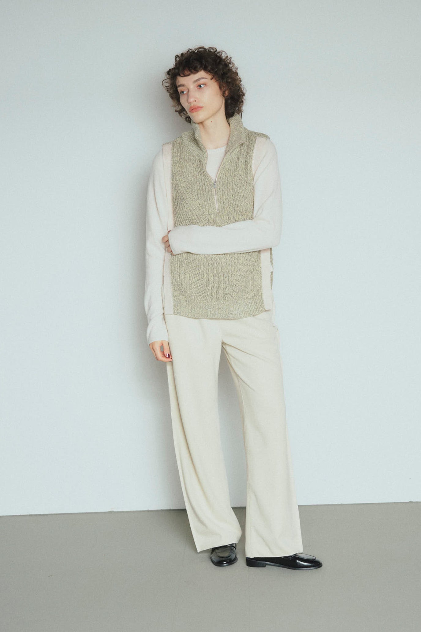 Tweed-Look Stretch Pants