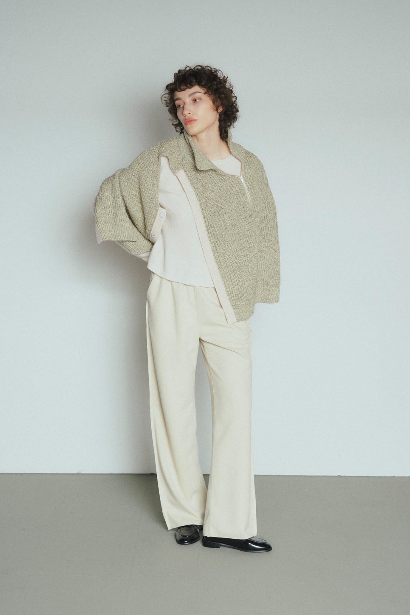 Tweed-Look Stretch Pants