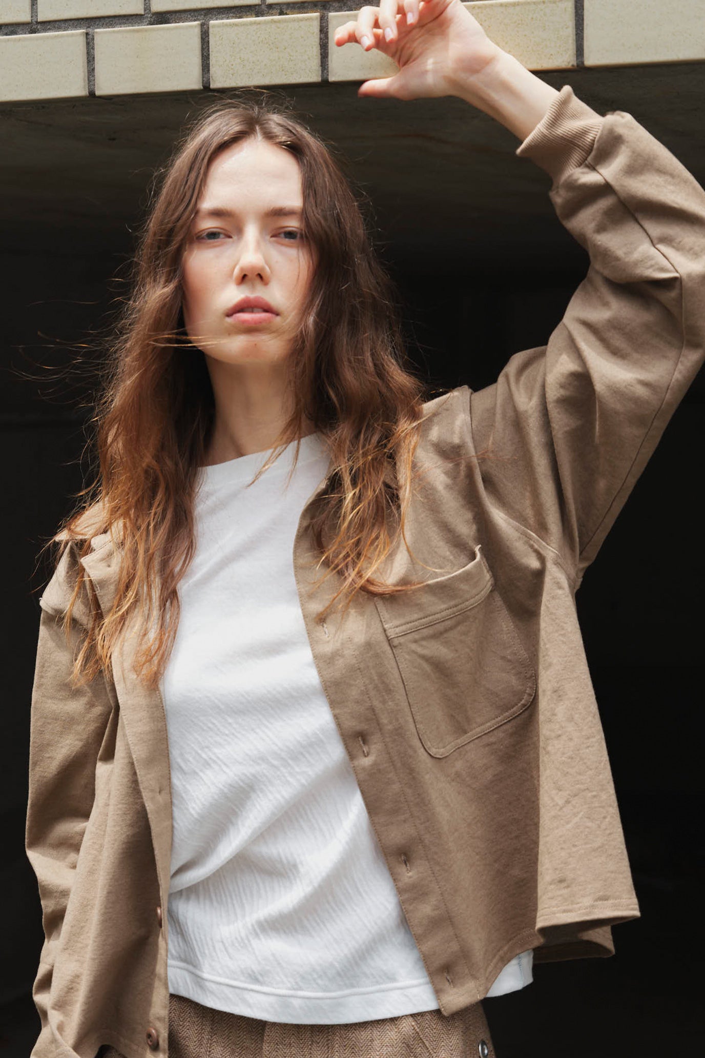 Knit Denim Shirt