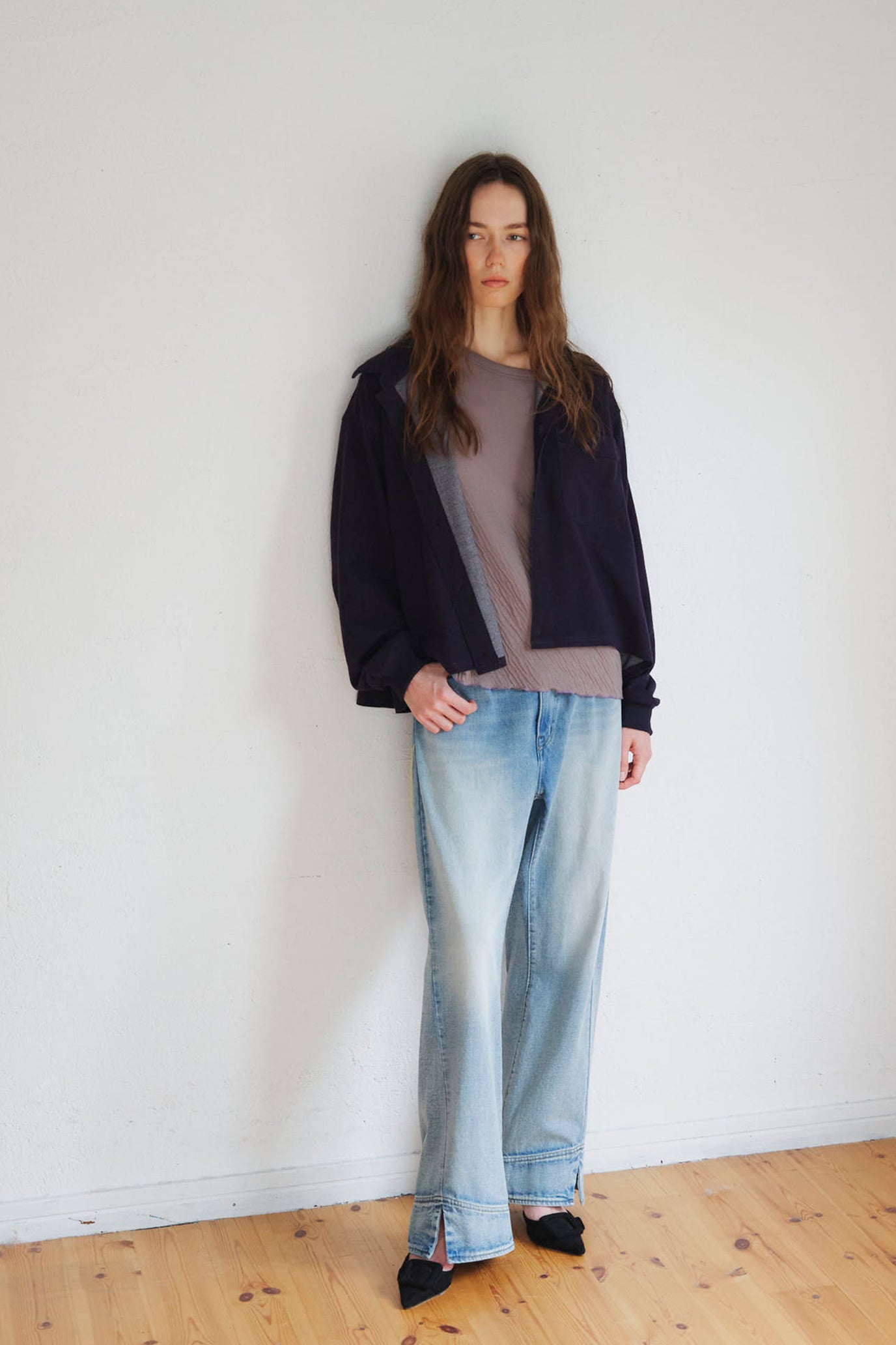 Knit Denim Shirt