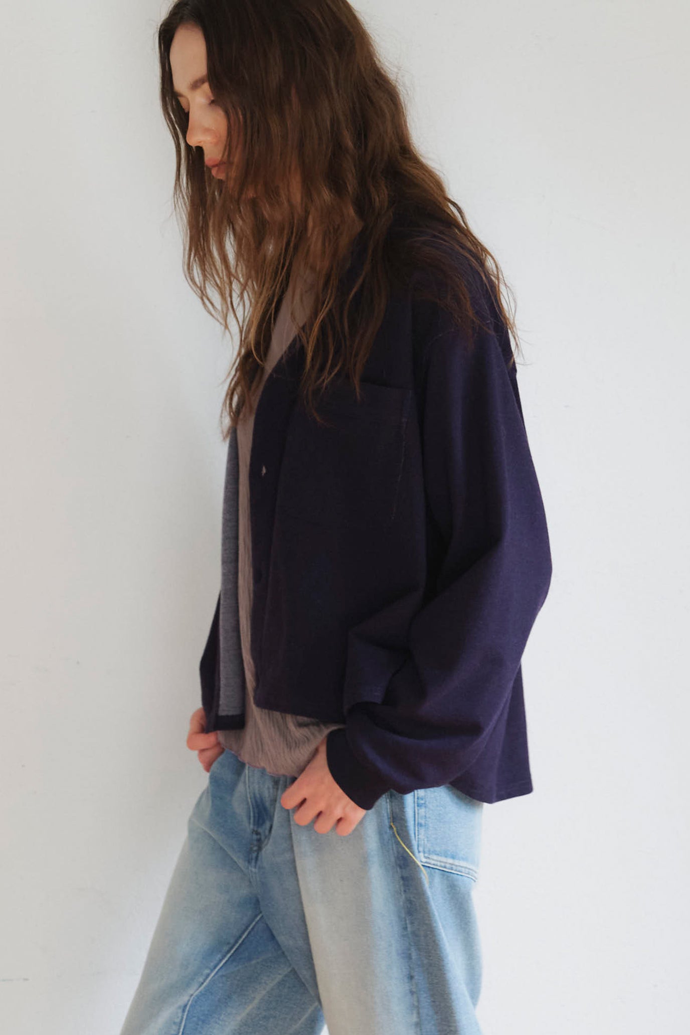 Knit Denim Shirt