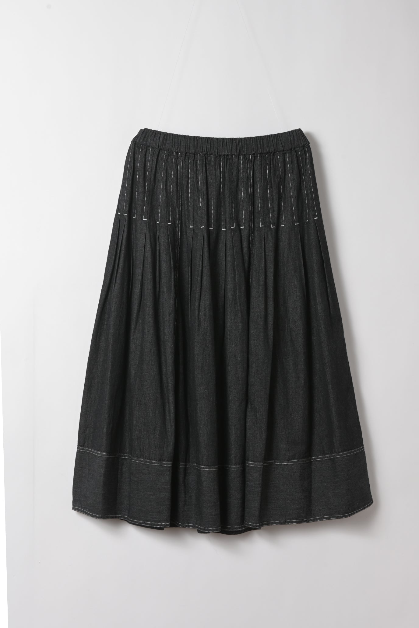 Denim Tuck Skirt